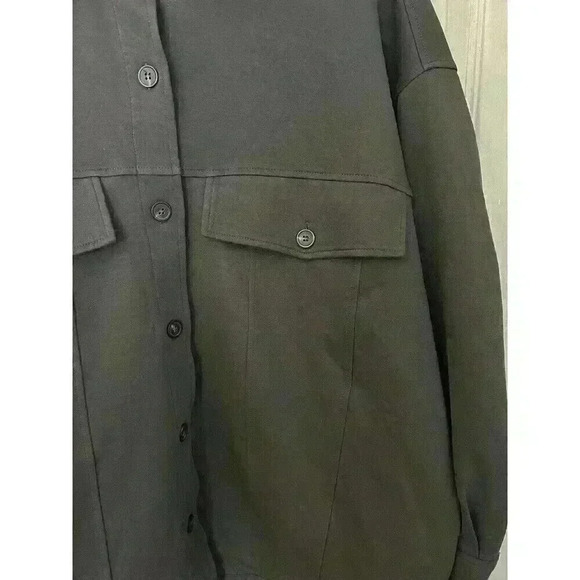 Men’s NAP Dark Grey Jersey Fleece Shirt Jacket Size Small. Oversized, Comfort - Picture 8 of 13